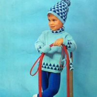 Trio Knits 8 - pants hat mittens jumper - product image - front cover