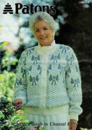 Patons 1136 - front cover - product image - 1 ladys cardigan