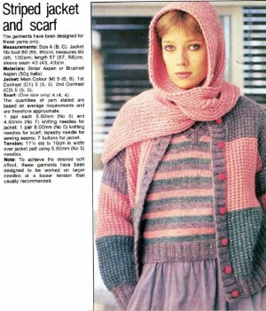 WD - pretty knits - gallery image - striped jacket and scarf