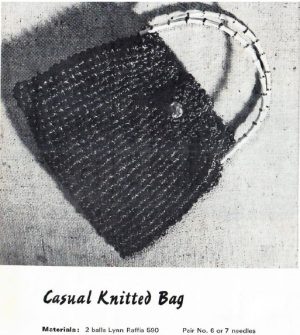 Lynn Raffia Patterns - casual knitted bag