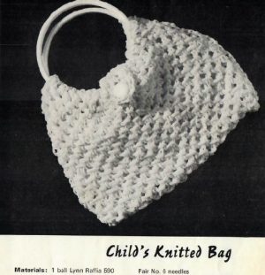 Lynn Raffia Patterns - childs knitted bag