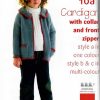 Panda 204 - 11 handknits for kids - 10a Cardigan with collar and front zipper