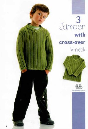 Panda 204 - 11 handknits for kids - 3 Jumper with crossover v neck