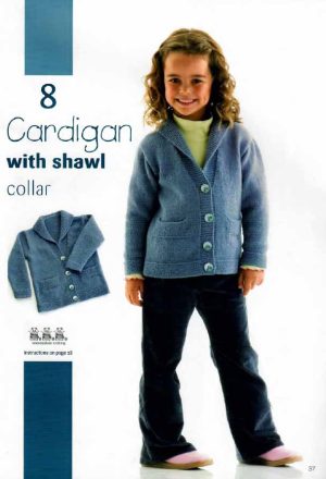 Panda 204 - 11 handknits for kids - 8 Cardigan with shawl