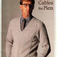Patons 781 - Ribs n Cables for Men - product image - front cover - 1 Jumper with v or round neck or polo collar