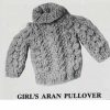 Knit a wardrobe of Sweaters for your favorite doll - aran pullover