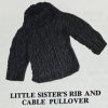 Knit a wardrobe of Sweaters for your favorite doll - rib and cable pullover