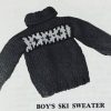 Knit a wardrobe of Sweaters for your favorite doll - ski sweater