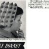 Woman - knitting for the family - bobbly bonnet