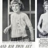Woman - knitting for the family - cable and rib twin set