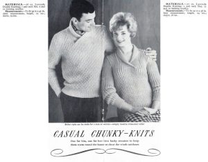 Woman - knitting for the family - casual chunky knits