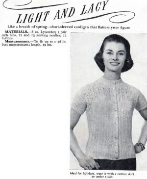 Woman - knitting for the family - light and lacy