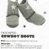American school of needlework 1049 - booties - cowboy boots