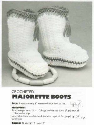 American school of needlework 1049 - booties - majorette boots