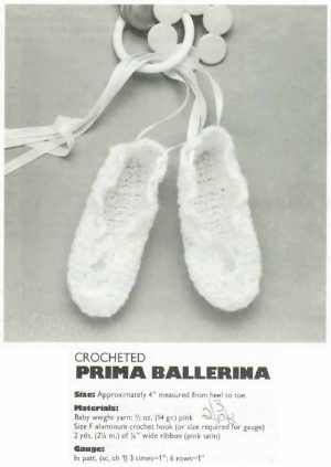 American school of needlework 1049 - booties - prima ballerina