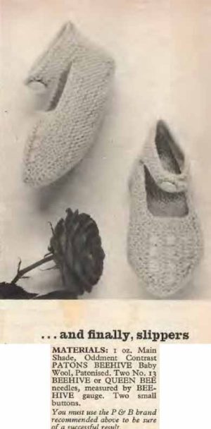 Beehive Baby Book SC14 - and finally slippers