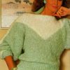 Cleckheaton Candy and Floss - 14 ladys jumper with rib yoke