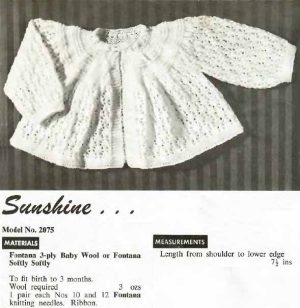 Fontana 329 - matinee jackets - sunshine