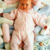 Panda PT01 - 2 babys cardigan and matching leggings with simple patterning
