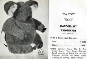 Patons C18 - Gifts to knit - tea cosy - koala