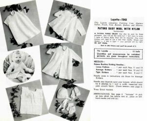 Patons 754 - Baby Business - back cover layette 7543