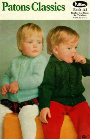 Patons 113 - Raglan Cardigans for Toddlers - Product image - front cover