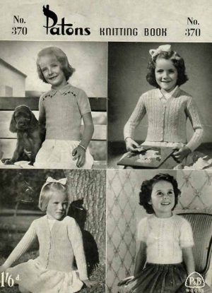 Patons 370 - knits for girls - back cover