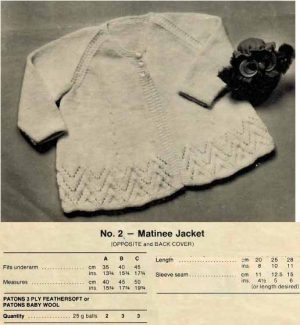 Patons 488 - 10 knitting designs - 2 matinee jacket