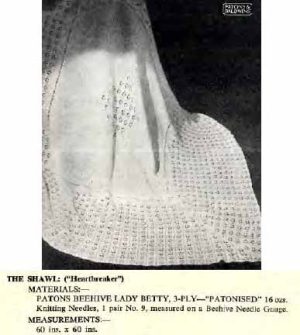 Patons R6 - your favourite reprints - heartbreaker shawl