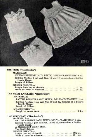 Patons R6 - your favourite reprints - heartbreaker vest and petticoat