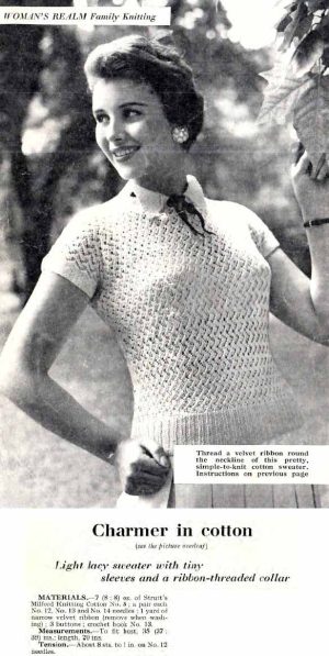 WR Best of all Family Knitting - back cover, Charmer in cotton