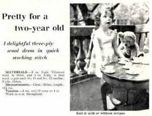 WR Best of all Family Knitting - wool dress for a 2 year old