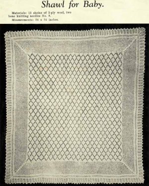 Australian Home Journal Baby Book No 5 - shawl for baby
