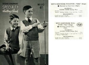 PB 110 Specialty Knitting Book - front cover - eddie