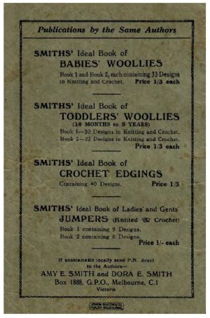 Smiths Ideal Book of Toddlers Woollies - back cover