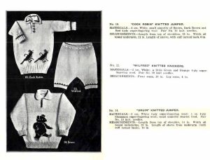 Smiths Ideal Book of Toddlers Woollies - brun and cock robin sweaters wilfred pants