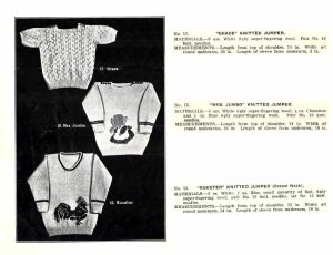 Smiths Ideal Book of Toddlers Woollies - grace mrs jumbo rooster sweaters