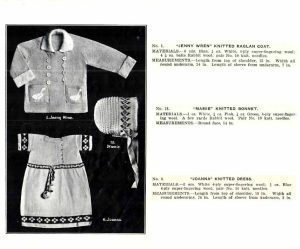 Smiths Ideal Book of Toddlers Woollies - jenny wren jacket mami hat and joanna dress