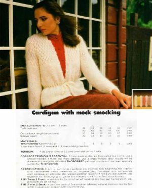 Thorobred Naturally - cardigan with mock smocking