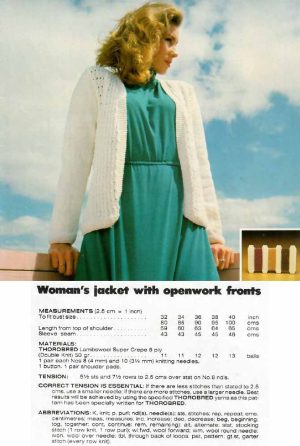 Thorobred Naturally - jacket with openwork fronts