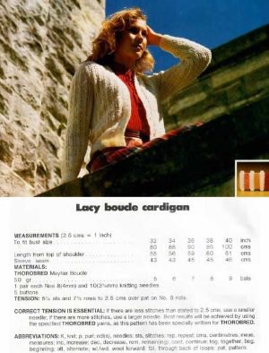 Thorobred Naturally - lacy boucle cardigan
