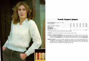 Thorobred Naturally - v-neck angora jumper