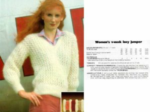Thorobred Naturally - v-neck lacy jumper