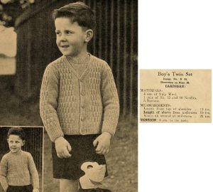 Childrens Knitwear No 3 - Boys Twinset A 36