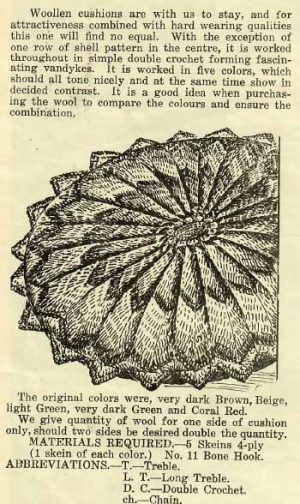Cushions and Cosies 6 - gallery image - Pretty fluted cushion in crochet