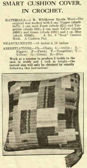 Cushions and Cosies 6 - gallery image - Smart cushion cover in crochet