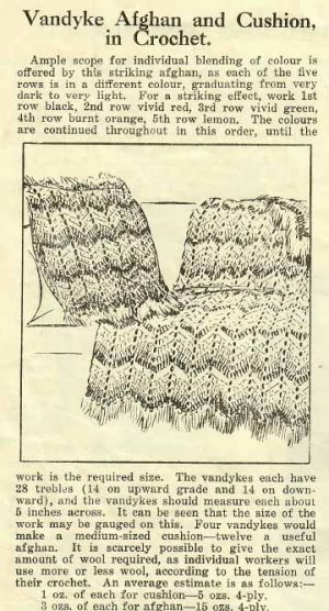 Cushions and Cosies 6 - gallery image - Vandyke afghan and cushion in crochet