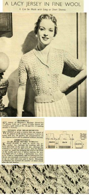 Womans weekly KB 1 - a lacy jersey in fine wool