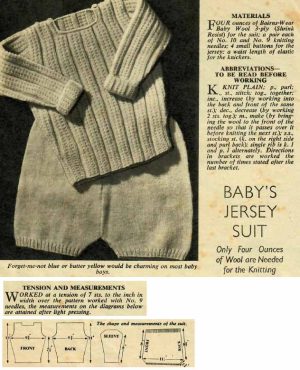 Womans weekly KB 1 - babys jersey suit
