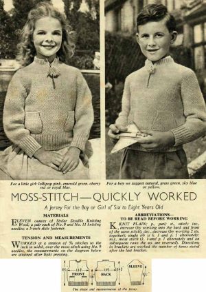 Womans weekly KB 1 - moss stitch quickly worked